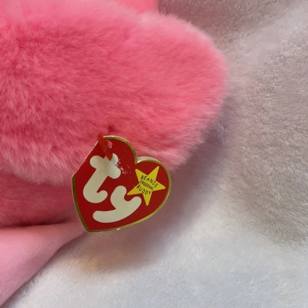 TY Beanie Buddy Pink Flamingo Plush Stuffed Animal Toy Retired‎